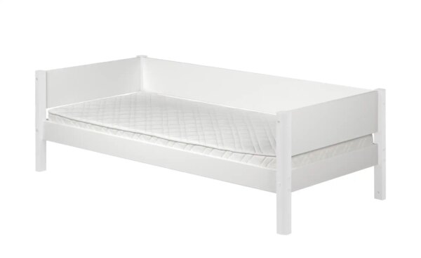 FLEXA Bett mit hinterer Absturzsicherung  Flexa White - weiß - Maße (cm): B: 90 H: 66